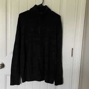 GAP sweater quarter zip mens Gray Heather Dark Size large cotton